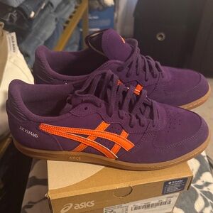 Asics Skyhand Purple and Orange Shoes